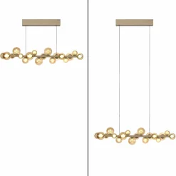 Paul Neuhaus LED-Pendelleuchte 18flg braun