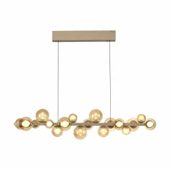 Paul Neuhaus LED-Pendelleuchte 18flg braun