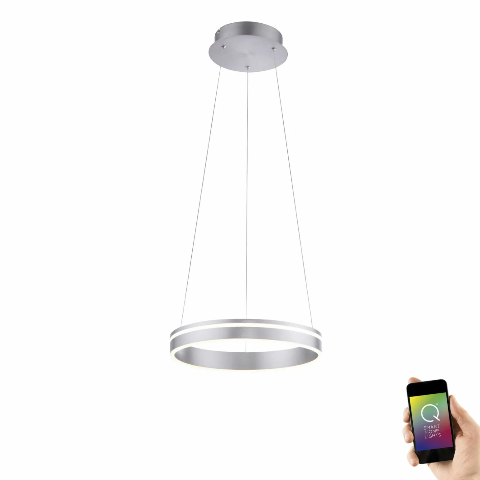 Paul Neuhaus LED-Pendelleuchte 1flg silberfarben