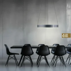 Paul Neuhaus LED-Pendelleuchte 2flg grau