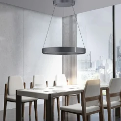 Paul Neuhaus LED-Pendelleuchte 2flg grau