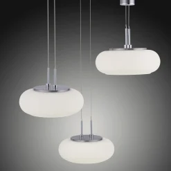 Paul Neuhaus LED-Pendelleuchte 4flg silberfarben