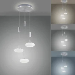 Paul Neuhaus LED-Pendelleuchte 4flg silberfarben
