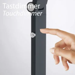 Paul Neuhaus LED-Stehleuchte 1flg grau