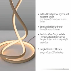 Paul Neuhaus LED-Stehleuchte 1flg braun