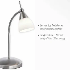 Paul Neuhaus LED-Tischleuchte 1flg silberfarben