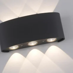 Paul Neuhaus LED-Wandleuchte 6flg schwarz