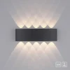 Paul Neuhaus LED-Wandleuchte 10flg schwarz