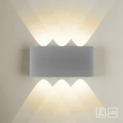 Paul Neuhaus LED-Wandleuchte 6flg silberfarben