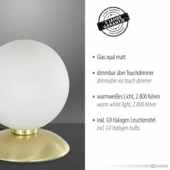 Paul Neuhaus Tischleuchte 1flg goldfarben