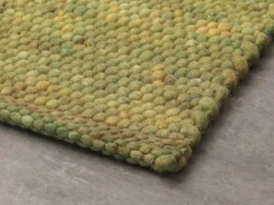 Paulig Handwebteppich grün