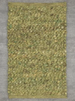Paulig Handwebteppich grün