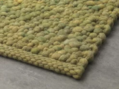 Paulig Handwebteppich grün