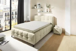 Polsterbett beige