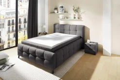 Polsterbett grau