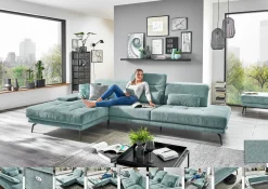 Polstergarnitur blau