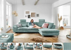 Polstergarnitur blau