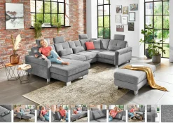 Polstergarnitur grau