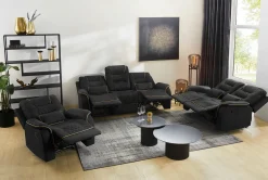 Polstergarnitur schwarz