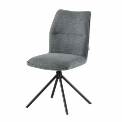 Polsterstuhl drehbar grau