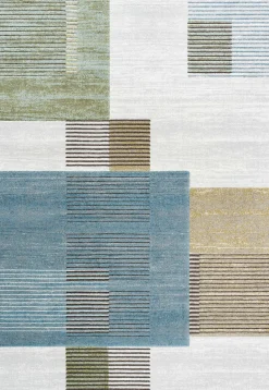 Ragolle Webteppich grünblauweiß