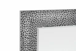 Rahmenspiegel mit Facette schwarzsilberfarben