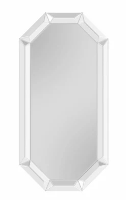 Rahmenspiegel mit Facette silberfarben