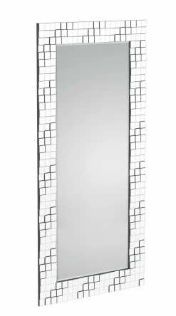 Rahmenspiegel mit Facette silberfarben