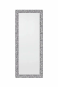 Rahmenspiegel mit Facette schwarzsilberfarben