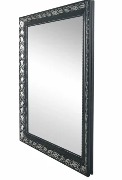 Rahmenspiegel schwarzsilberfarben