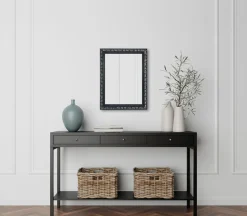 Rahmenspiegel schwarzsilberfarben