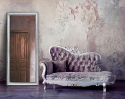 Rahmenspiegel silberfarben