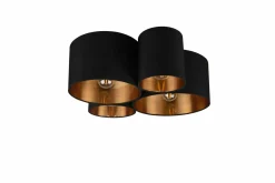 Reality Leuchten Deckenleuchte 4flg schwarz