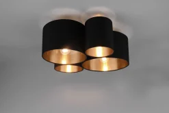 Reality Leuchten Deckenleuchte 4flg schwarz