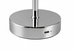 Reality Leuchten LED - Akku - Tischleuchte 1flg silberfarben