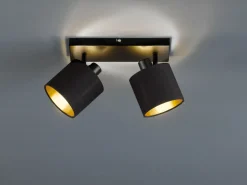 Reality Leuchten Strahler 2flg schwarz