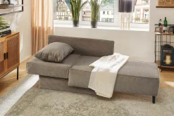 Recamiere mit Schlaffunktion grau