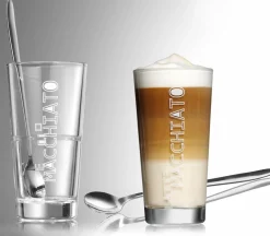 Ritzenhoff & Breker 2er Latte Macchiatoglas 350ml weißtransparent