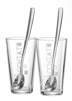 Ritzenhoff & Breker 2er Latte Macchiatoglas 350ml weißtransparent