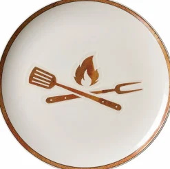 Ritzenhoff & Breker Speiseteller 26cm rund weißbraun