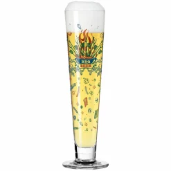 Ritzenhoff Cristal Bierglas 390ml rotblaubraungrün