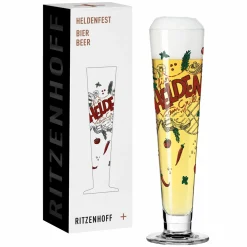 Ritzenhoff Cristal Bierglas 390ml grünbraunrotschwarz
