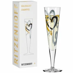 Ritzenhoff Cristal Champagnerglas 205ml goldfarbenschwarzsilberfarben