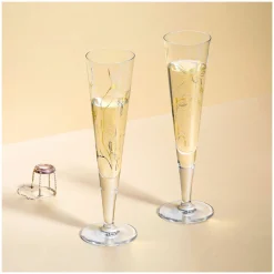 Ritzenhoff Cristal Champagnerglas 205ml goldfarbensilberfarbenschwarz