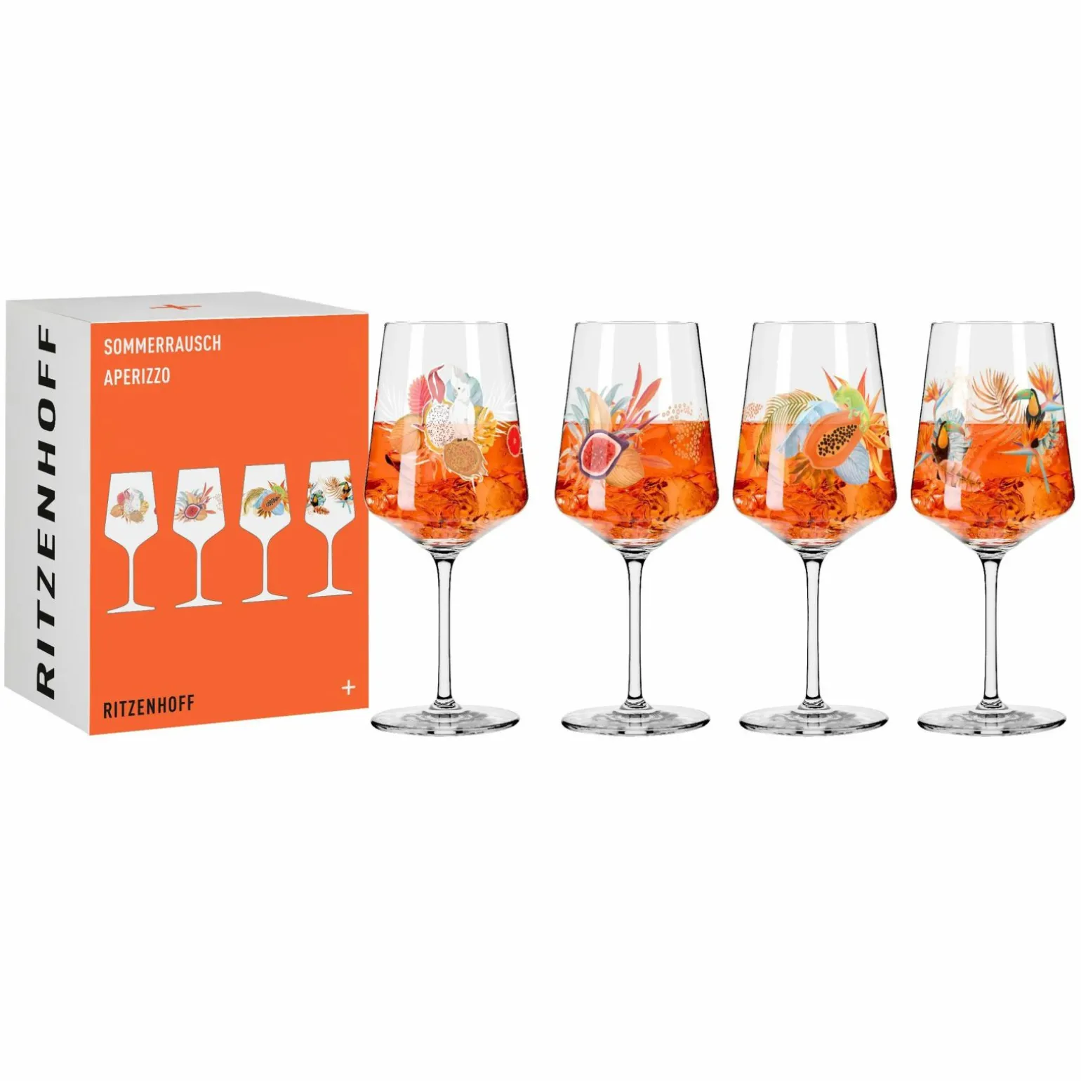 Ritzenhoff Cristal 4er Aperitifglas 544ml orange