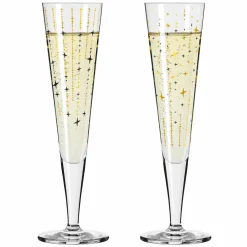 Ritzenhoff Cristal 2er Champagnerglas 205ml schwarzgoldfarben