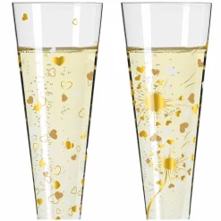 Ritzenhoff Cristal 2er Champagnerglas 205ml goldfarbensilberfarben