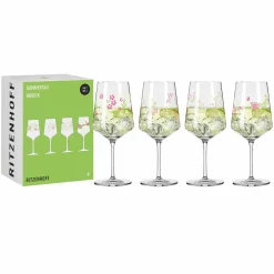 Ritzenhoff Cristal 4er Hugoglas 544ml grünpink