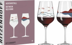Ritzenhoff Cristal 2er Rotweinglas 570ml blaurot