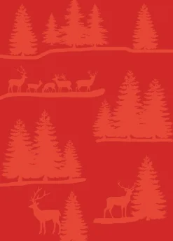 Ross Weihnachts-Geschirrtuch rot